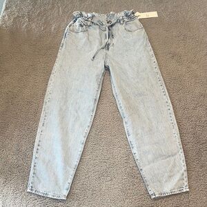 7 for All Mankind Paperbag Waist Balloon in Tuberose size 26